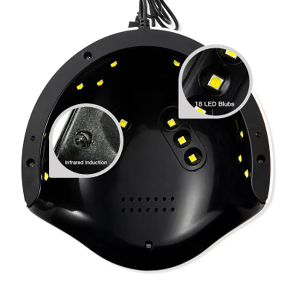 Светодиодный УФ сушильный светильник для ногтей 48 Вт ABS профессиональный уход за