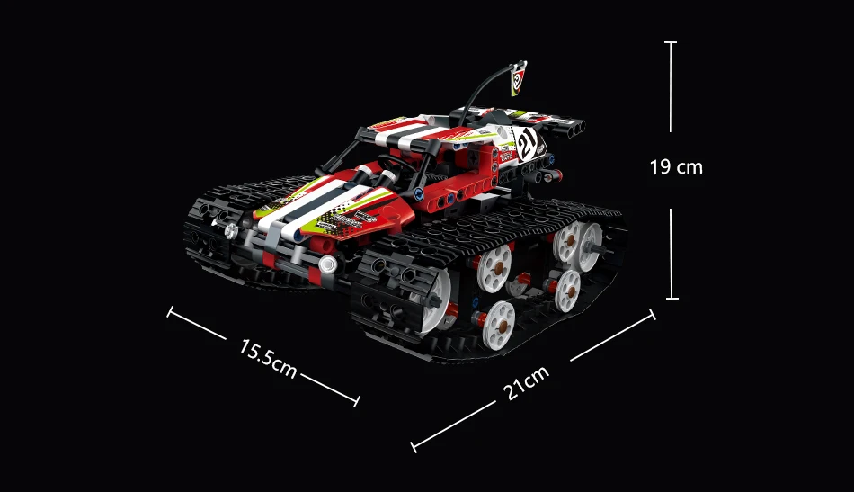 Technic RC Гусеничный гоночный автомобиль строительные блоки Электрический Мотор мощность дистанционное управление функция кирпичи автомобиль игрушки для детей