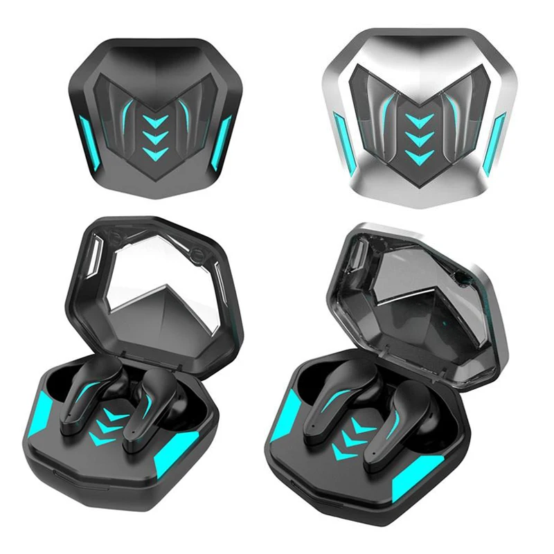 

Игровая гарнитура TWS с низкой задержкой, 65 мс, Bluetooth 5,1, беспроводная гарнитура с определением местоположения звука, шумоподавляющие наушник...