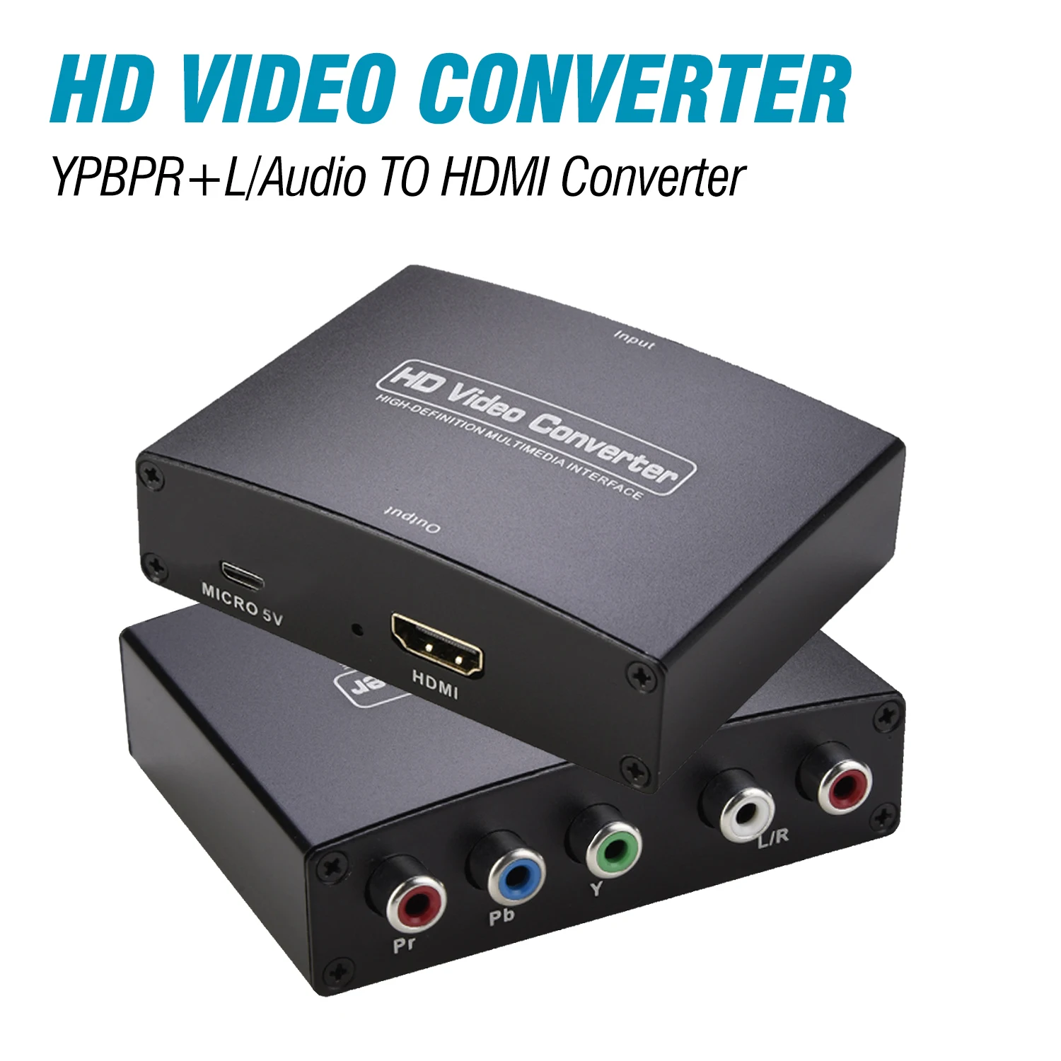 

YPbPr to HDMI Coverter + R/L, 1080P HDMI NEWCARE Component 5RCA RGB to HDMI Converter Adapter for DVD PSP to HDTV Display