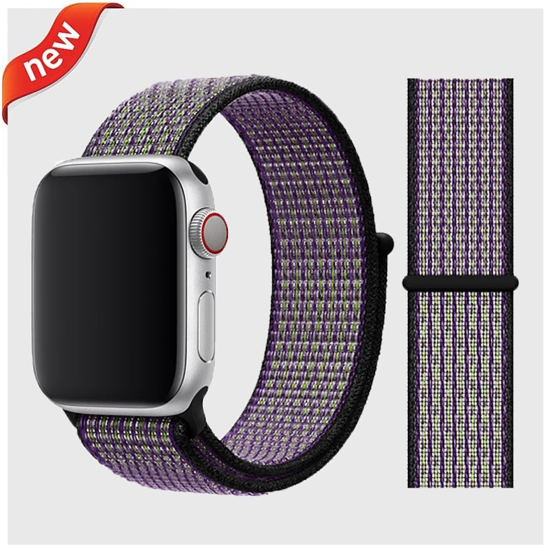 Desert SandVolt Ремешок для apple watch, ремешок 44 мм, 40 мм, тканый нейлоновый ремешок iwatch серии 5, 4, 3, ремешок 42 мм, 38 мм, ремень, аксессуары для apple watch - Цвет ремешка: Desert SandVolt