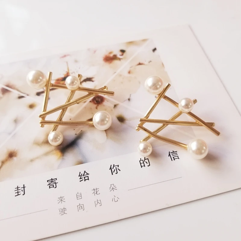 Сделай Сам материал для отделки ушей модные 925 серебряные шпильки неправильные