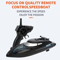 new rc boat 2 4 g 48 kmh electric racing rc speed boat high speed sports radio controlled rechargeable boat toy gift for kids
