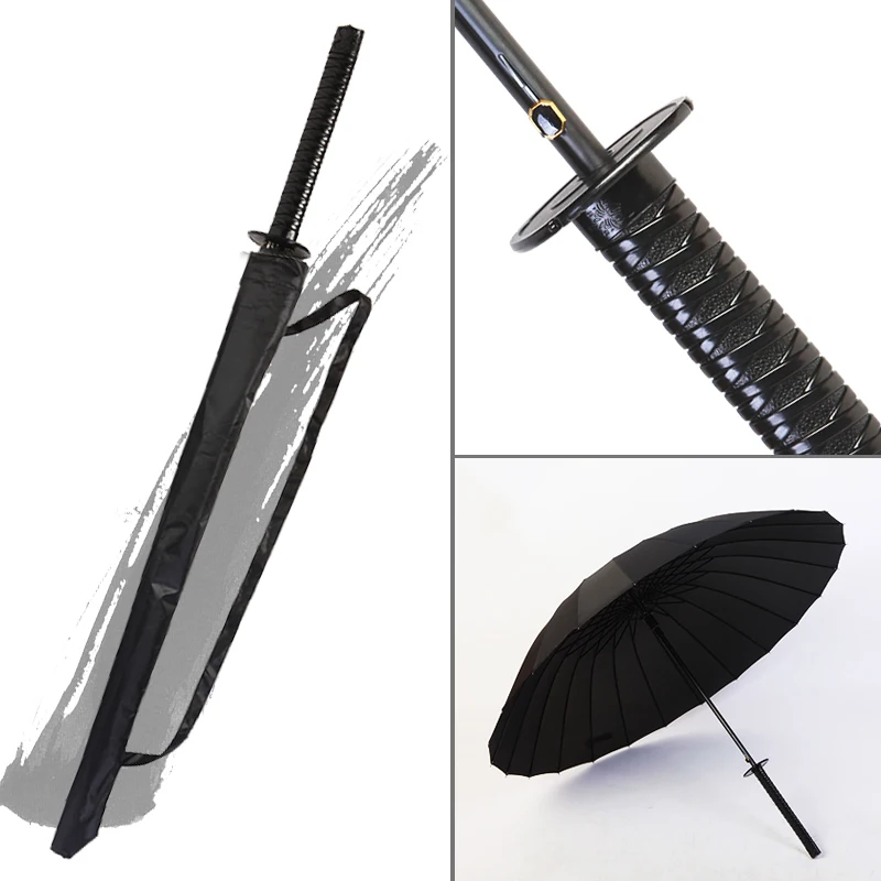 Оригинальный Зонт с длинной ручкой большой самурайский меч ручка дневной