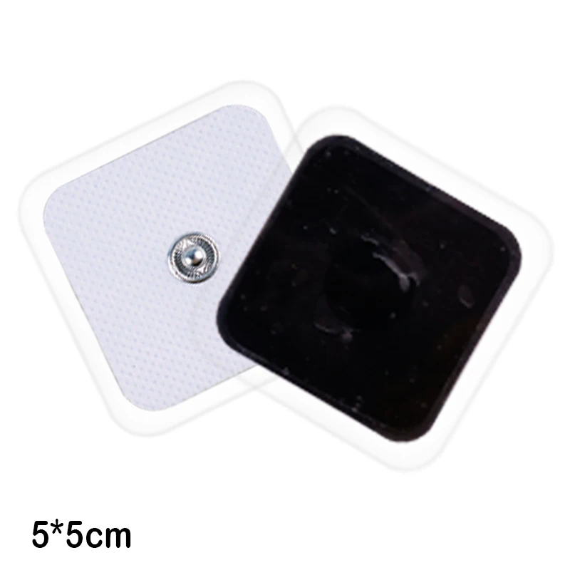 100 шт. 5*5 см Ems электродные подушечки стимулятор нервных мышц силиконовый гель