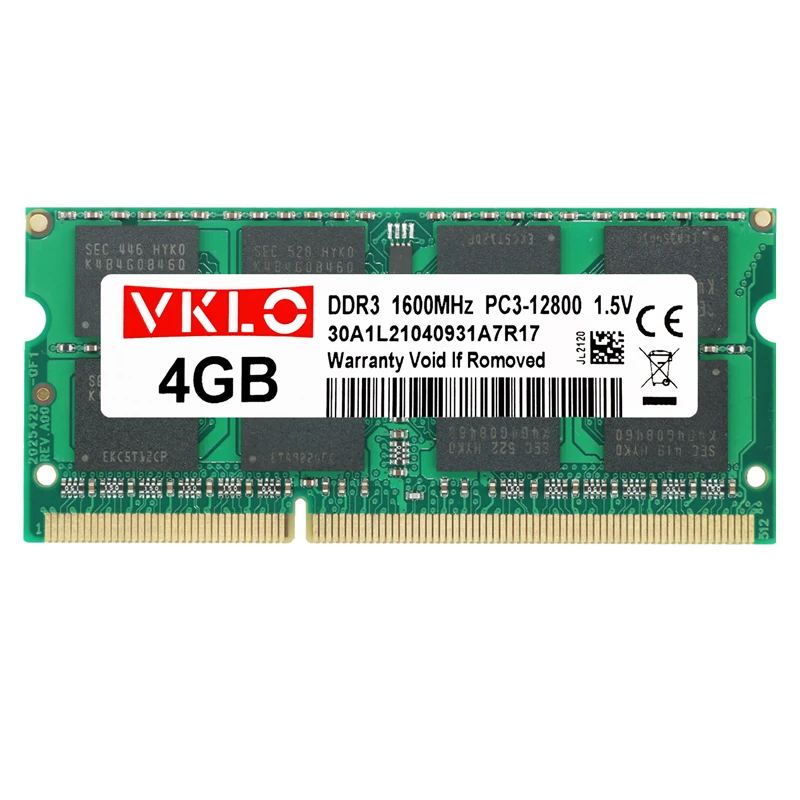Оперативная память VKLO для ноутбука DDR2 DDR3 DDR4 2 ГБ 4 8 SO DIMM 533 667 800 1066 1333 1600 1866 2133