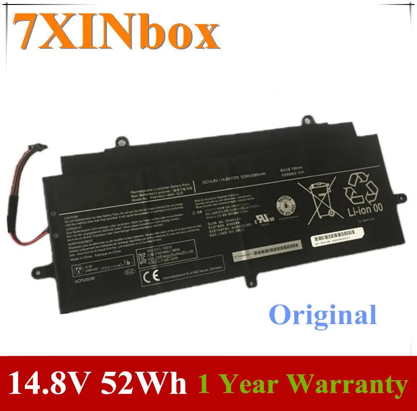 

7XINbox 14.8V 52Wh 3380mAh PA5160U-1BRS Laptop Battery For Toshiba KIRAbook 13 KIRA-10D KIRA-101 KIRA-102 KIRA-AT01S Series