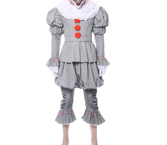 Male Costume Only It: Chapter Two cosplay клоунский костюм клоуна без маски Pennywise обувь сапоги наряд ужас Хэллоуин костюм для мужчин и женщин - Цвет: Male Costume Only