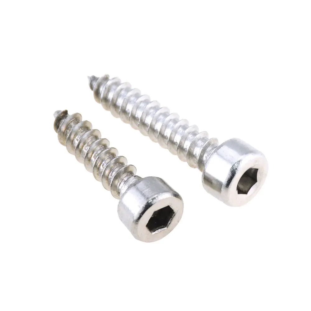100pcs/Lot M2/M2.6/M3 Metric Thread 304 Stainless Steel Hex Socket Head Cap self tapping Screw Bolts | Обустройство дома