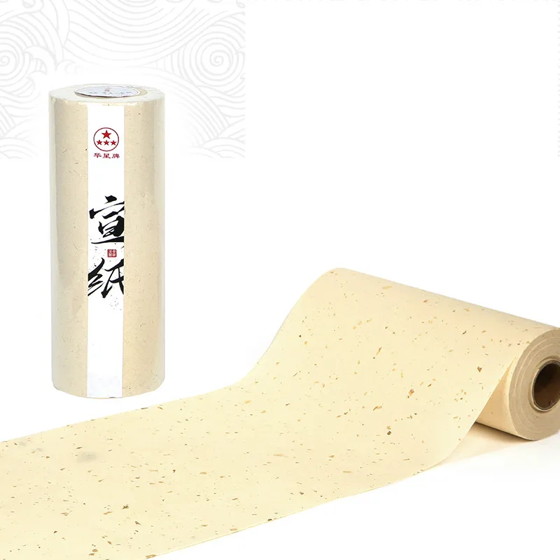 Roll Calligraphy Paper Chinese Half-Ripe Yun Long Xuan Paper Thicken Chinese Fiber Xuan Papers Rijstpapier Carta Di Riso 100m