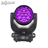 ring control martin mac aura zoom lyre 19x15w led moving head wash light rgbw 4in1 mobile beam dmx stage light for dj bar