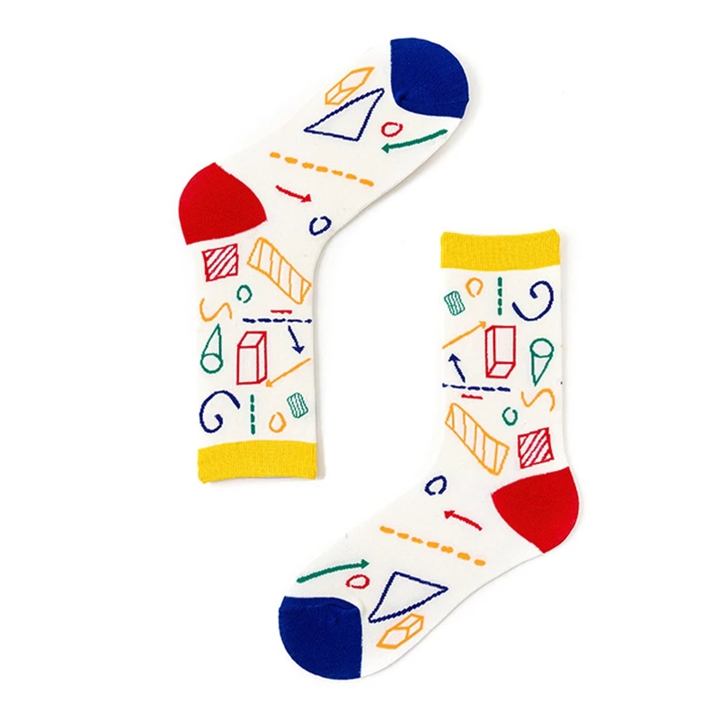 Мужские и женские цветные хлопчатобумажные носки для Рождественский подарок
