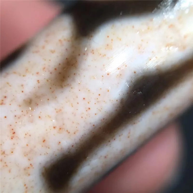 

200908-2 Special 3 Eyes High Oily and Baojiang Cinnabar Dots Tibetan Dzi Beads Amulet Beads Collectable free shipping