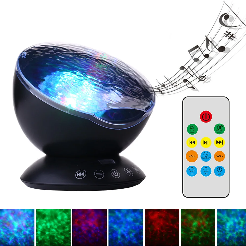 

LED Ocean Wave LED Projector Star Night Light Music Starry Sky Lamp Bluetooth Projector Galaxy Projector Lamp Light Decor Gift