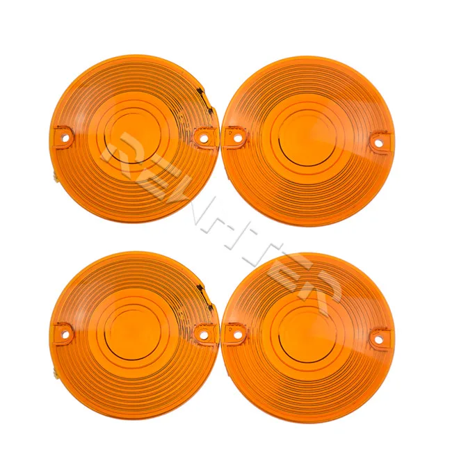 4pcs orange 2pcs/4pcs Motorcycle Turn Signal Light Cover Red Clear Smoke Orange Lens For Harley Touring Electra Glides Road King Ultra Glide - Цвет: 4pcs orange