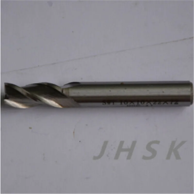 

2 шт. 10 мм 3 канавки HSS Концевая фреза D10 * 10*22*72 сверло