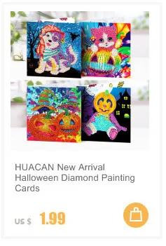 HUACAN 5D DIY Рождественская Алмазная картина карты новая Алмазная вышивка Санта Клаус поздравительные открытки Алмазная мозаика подарок