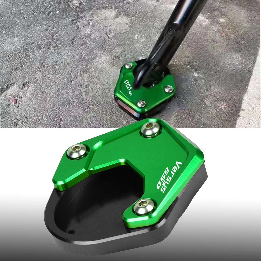 

Motorcycle Plate Foot Pad Side Stand Enlarge Kickstand For Kawasaki Z 400 ninja 400 2018-2020 versys 650 2010-2019 KLX 250 09-16