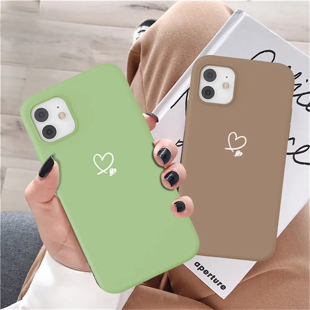 Чехол для iPhone 12 Pro Max 11 X XR XS 7 8 6 6s Plus SE 2020 мягкая задняя крышка из ТПУ карамельные