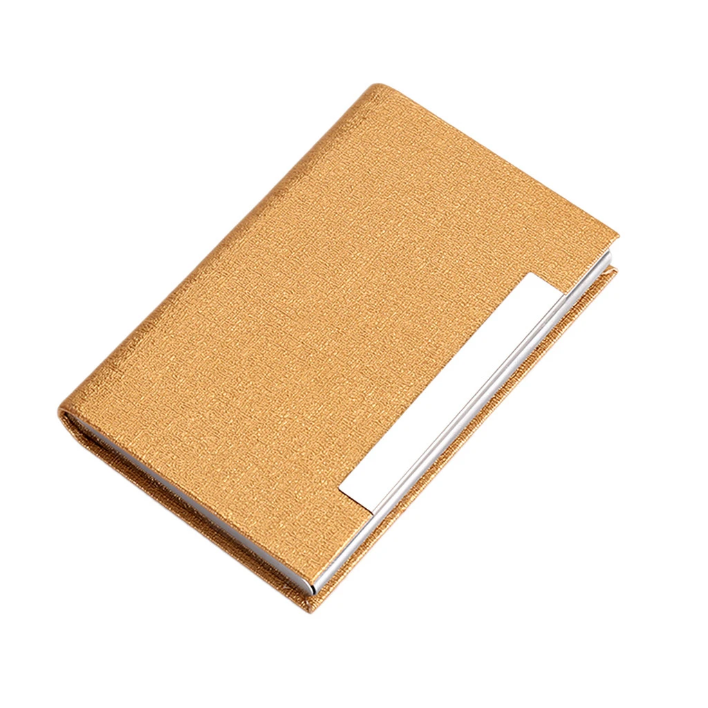 Визитница для кредитных карт женщин и мужчин Модный чехол из нержавеющей стали