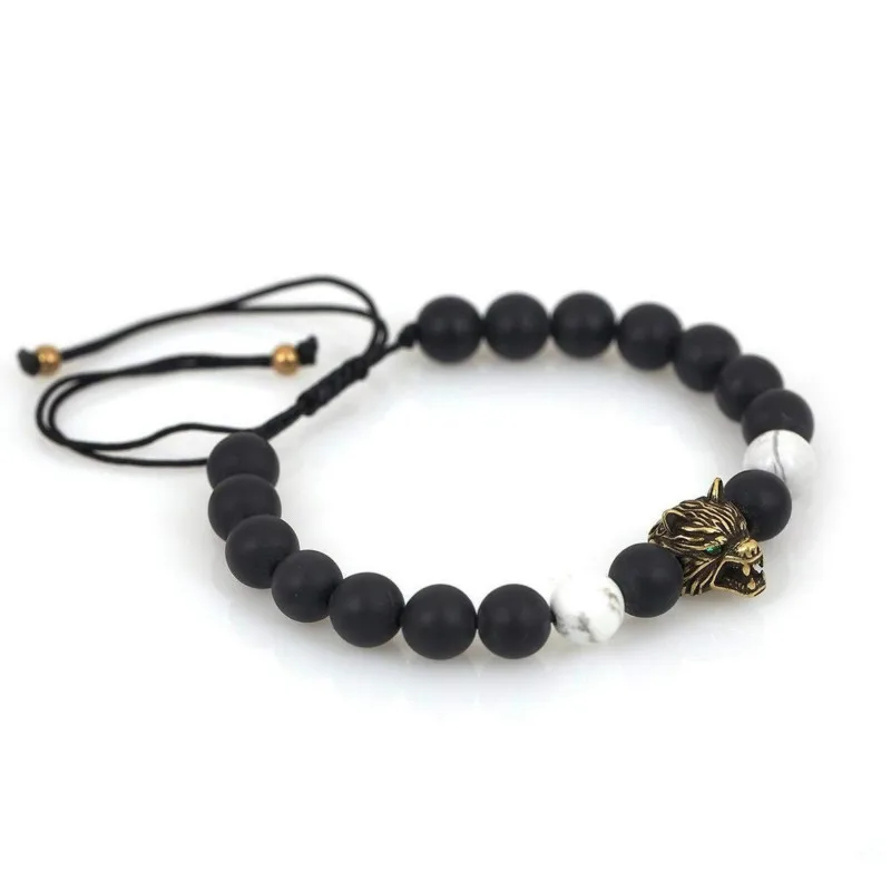 Magic fish Cubic Micro Pave CZ Bead Southbeat bronze wolf head men's bracelet jewelry beads DIY 11 X14 mm paracord | Украшения и