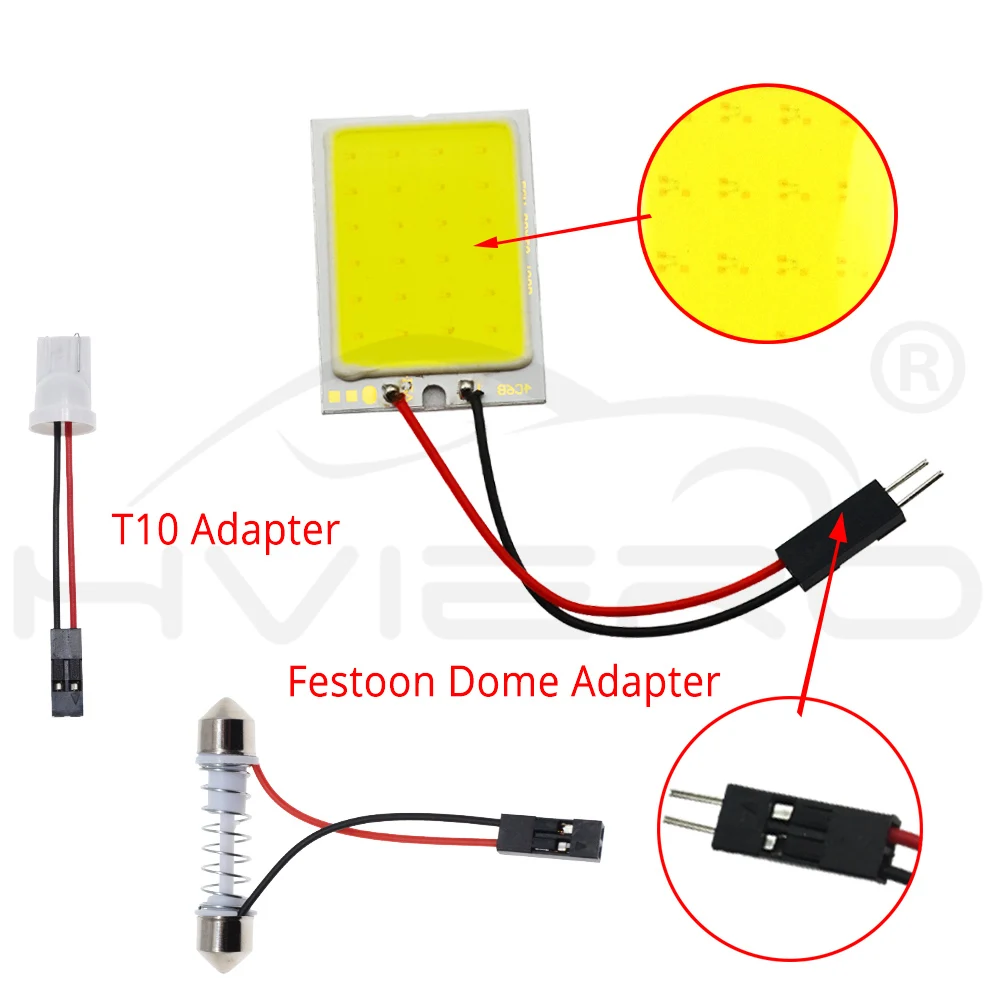 C5W Cob T10 W5W 194 Ba9s 24Led белая лампа для автомобиля Led парковочный Авто интерьерный