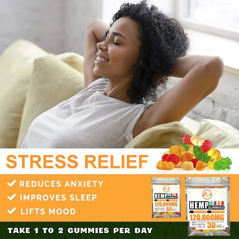 

Minch Hemp Oil CBD Gummies For Relieve Stress & Anxiety Relief Help Sleep Cute Bear Shape Gummy Natural Health Care Products