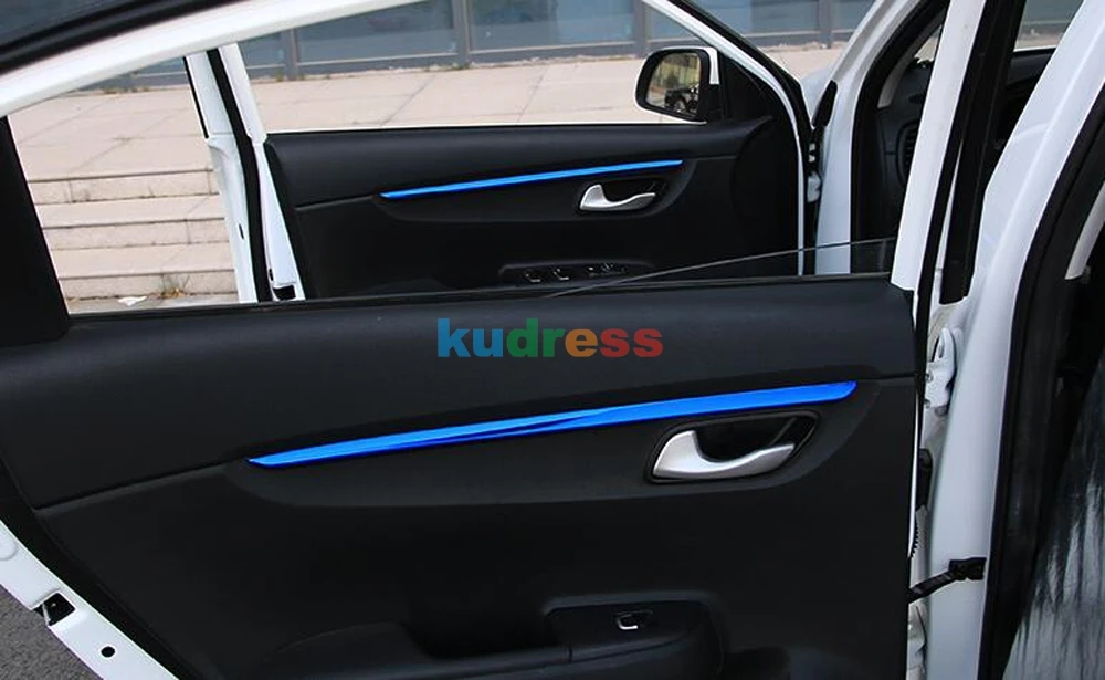 Для Kia Rio 4 X-line ABS Матовый/стальной дверной подлокотник, накладка, декоративные аксессуары для автомобиля, 4 шт