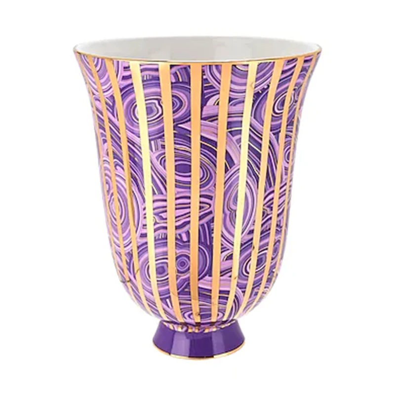Американская Роскошная керамическая ваза украшение большая в фиолетовую