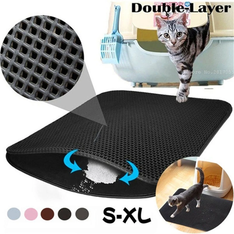 

Pet Accessories Small Medium Large Waterproof Cat Litter Mat Pad Premium Double Cat Litter Box Trapper Mat Pad Large Honeycomb