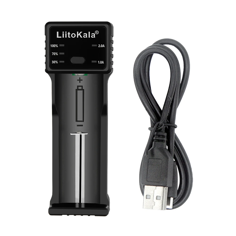 

New Liitokala Lii-100c 21700 Charger for 18650 18350 26650 16340 Rcr123 14500 3.7v 1.2v Ni-mh Ni-cd 2a Usb Smart Charger