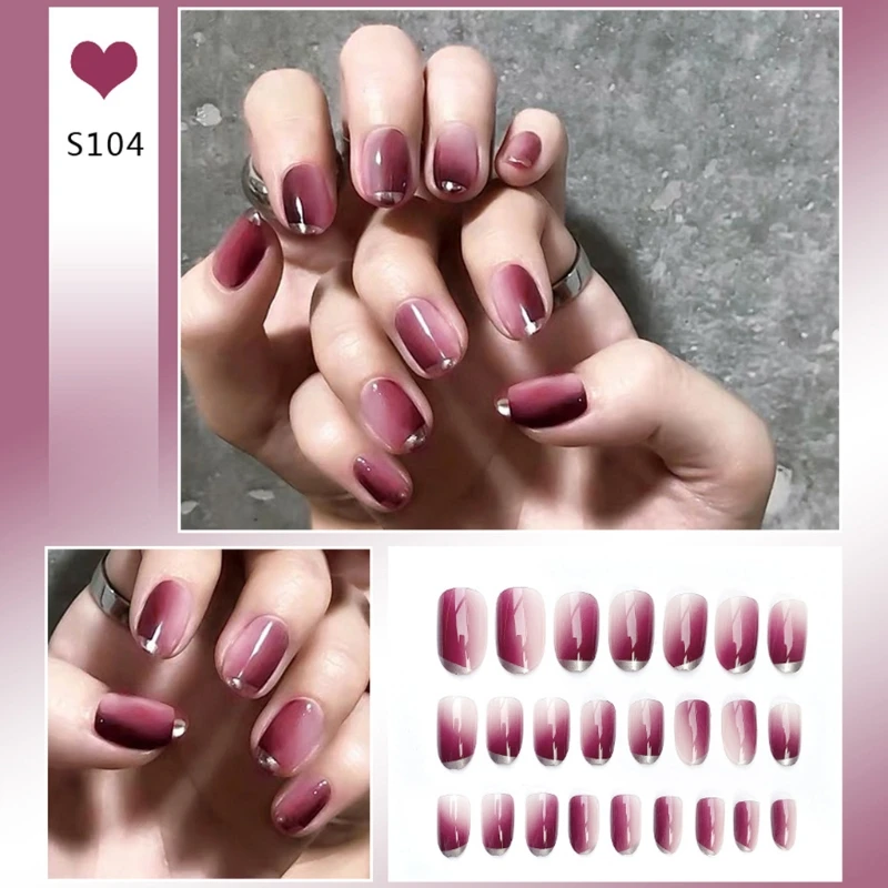 

Long/Short Wearable False Nails Coffin Colorful Full Cover Fake Nails Artificial Nail Art Salon for Women Girls Beauty DIY Nail