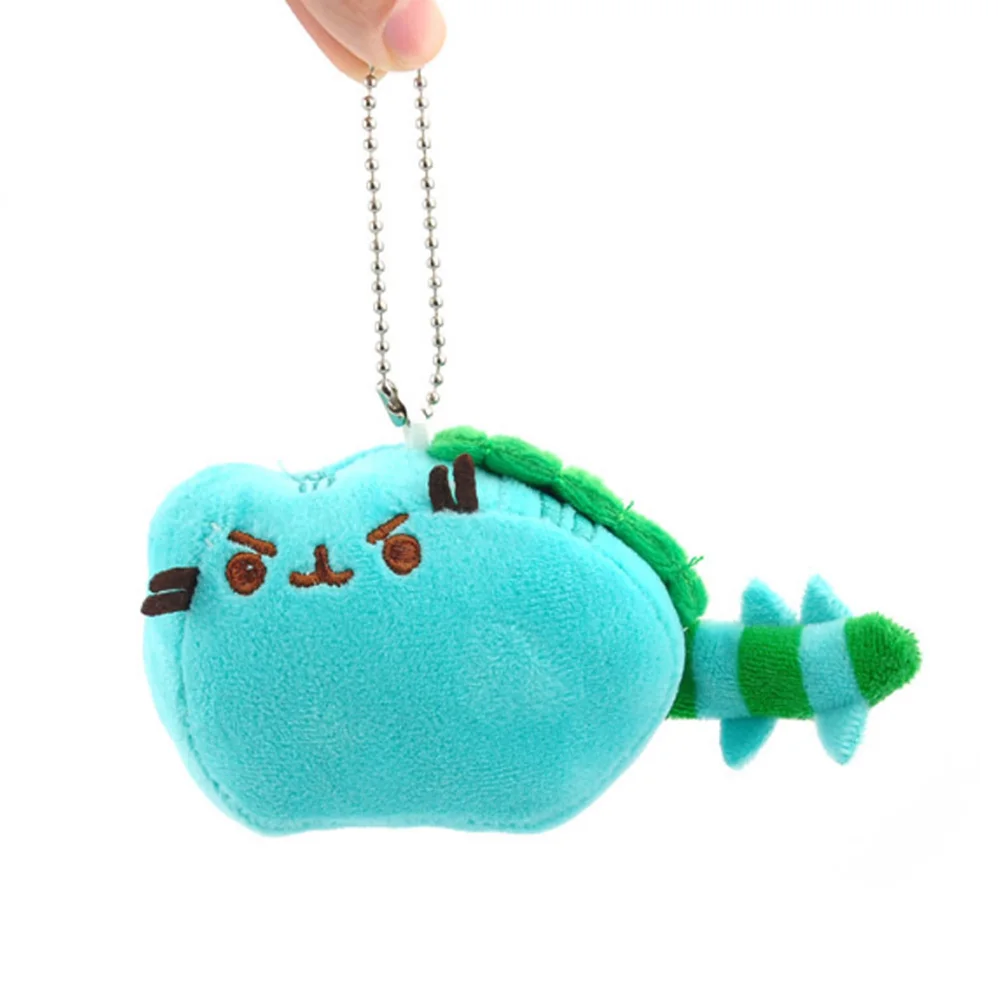 Dinosaur 8CM 14 видов стилей, единорог, Кит, леопард, тигр, панда, Лев, котики, Civet Cat, 8 см, мягкая подвеска для ключей, кукла, игрушка SYTJ - Цвет: Dinosaur 8CM