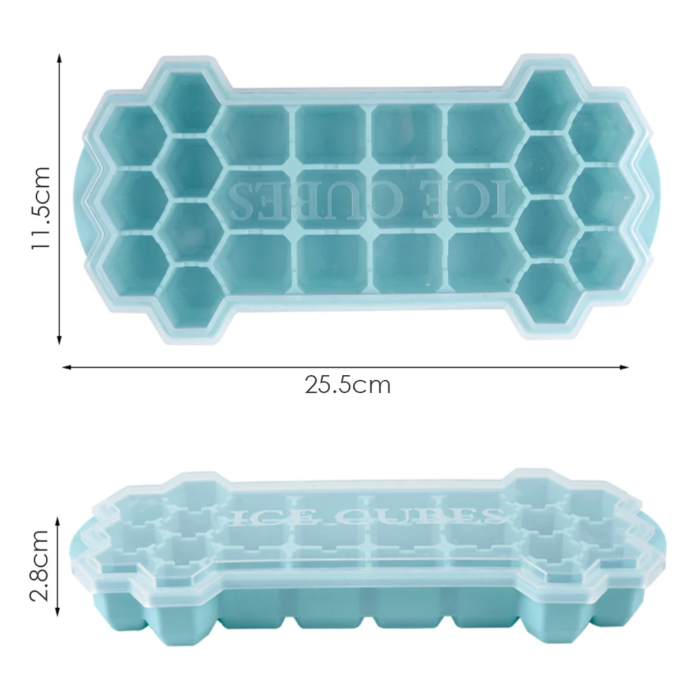 26 Grids Ice Cream Mold Tray with Lid Mould Cube Maker Kitchen DIY Food Tool Pudding Chocolate Whiskey Molds |