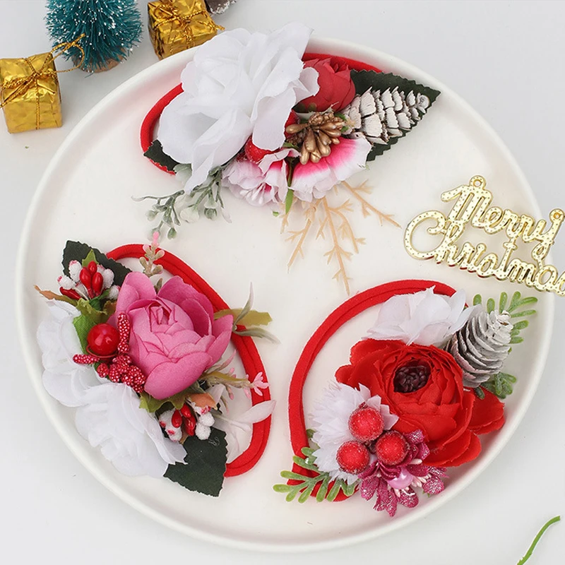 Повязка на голову для новорожденных девочек аксессуары с рогами цветок уха