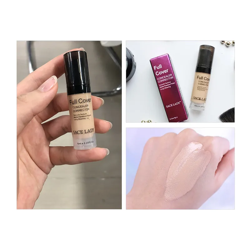 Liquid Face Concealer Full Cover Eye Dark Circles Cream 6ml 8 Colors Makeup Corrector Waterproof Facial Make Up Base Cosmetic |