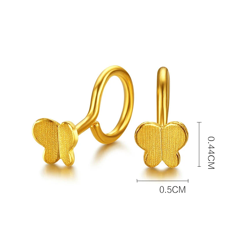 24K чистое золото серьги Настоящее AU 999 твердые золотые хороший полые шар