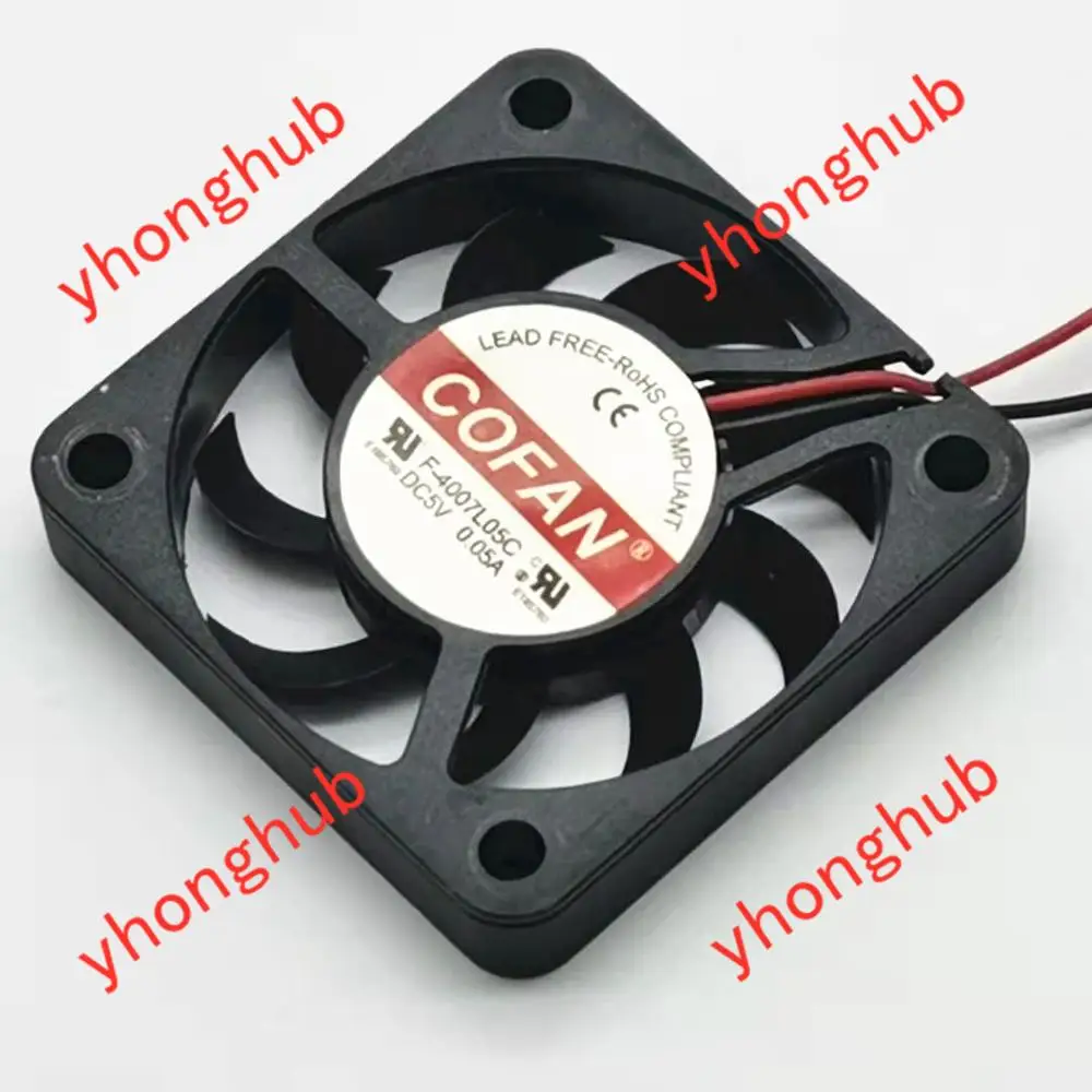 COFAN F 4007L05C Сервер вентилятор охлаждения DC5V 0.05A 40x40x07 мм 2 провод|Кулеры и системы