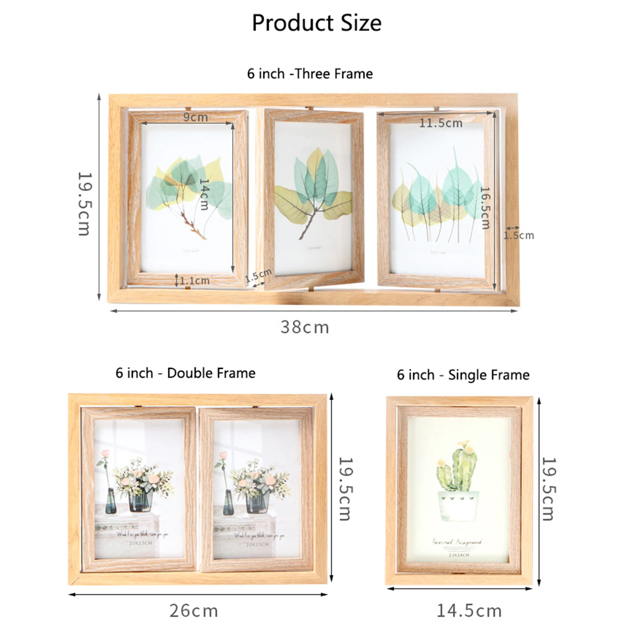 Креативная Скандинавская деревянная рамка фоторамки для картин Настольная