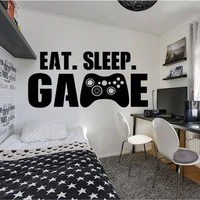 gamer wall decor playstation controller wall decal eat sleep game decor video game wall decal customized for kids bedrooma1 002