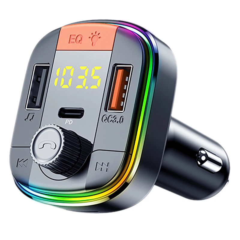 

FM Transmitter Bluetooth 5.0 Car Kit Handsfree Car MP3 Player QC3.0 Quick Charge For Car Support TF Card U Disk Playback