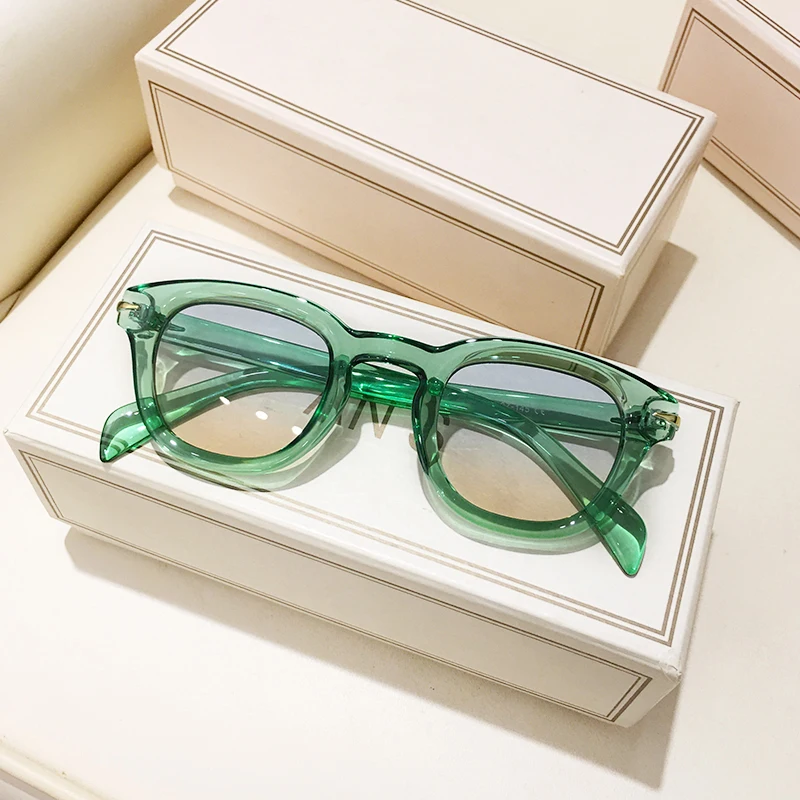 

Fashion Green Round Sunglasses Women 2021 Brand Designer Gradient Oval Circle Frame Men Sun Glasses Shades Eyewear Female Oculos