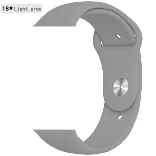 Light gray 18-1 Ремешок для apple watch 5 4 ремешок apple watch 44 мм 40 мм iwatch 3 2 1 ремешок 42 мм 38 мм для хорошего клиента - Цвет ремешка: Light gray 18-1