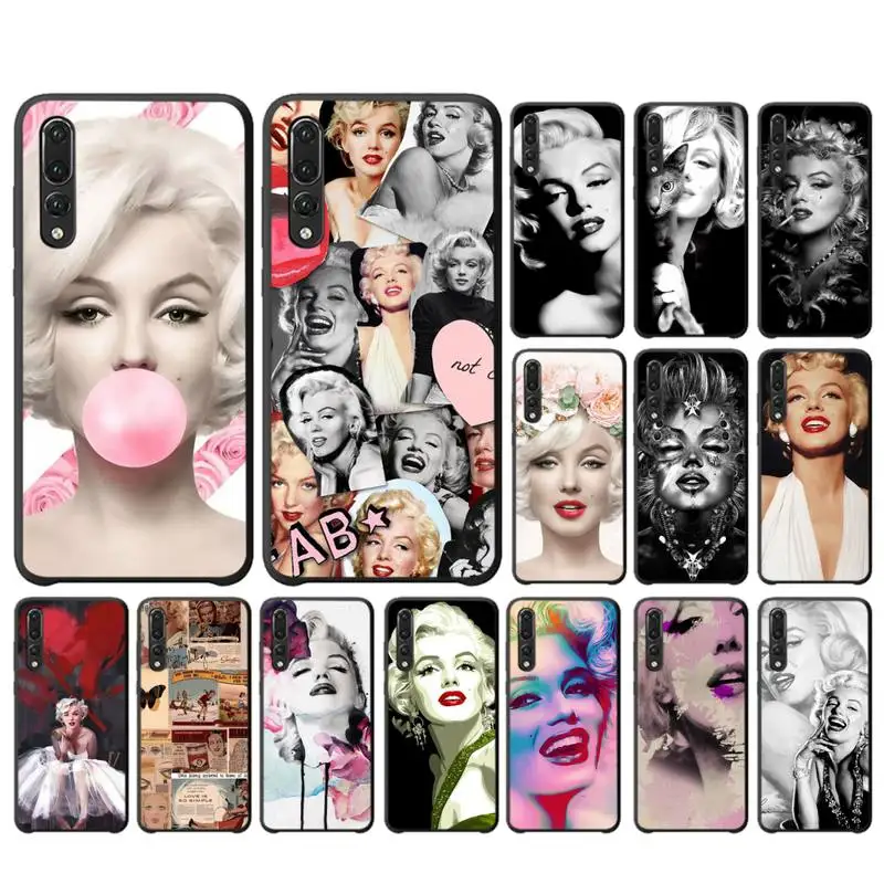 

FHNBLJ Marilyn Monroe With a Cat Phone Case for Huawei P30 40 20 10 8 9 lite pro plus Psmart2019