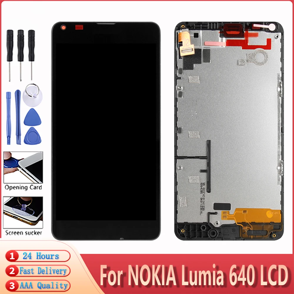 Чехлы-книжки для телефонов Microsoft NOKIA Lumia 640 RM-1075 RM-1077 ЖК-дисплей сенсорный экран
