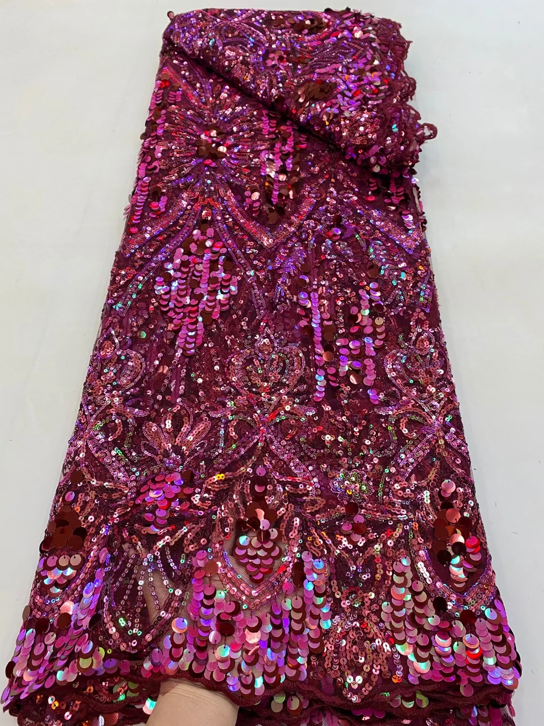 

shining sequins lace fabric newarrival good quality african organza lace with sequins 5yards/piece for lady party dress LILY1028