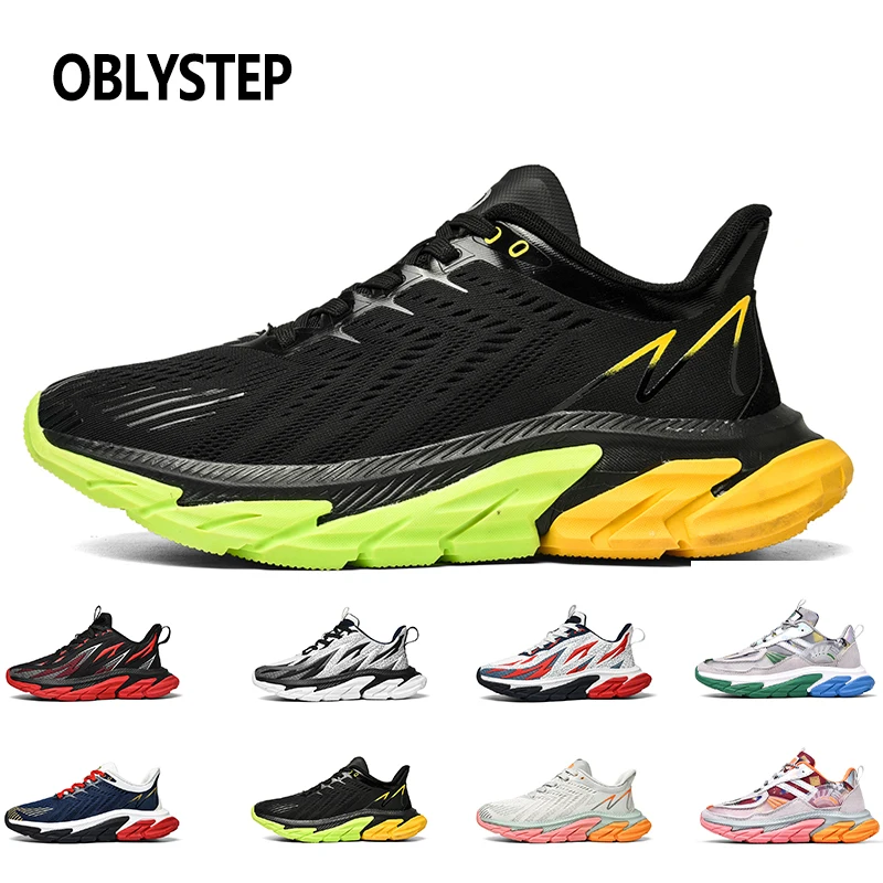 

OBLYSTEP 2021 New Men's Fashion Sports Shoes Outdoor Comfortable Running Sneakers Breathable Non-slip Casual Shoe