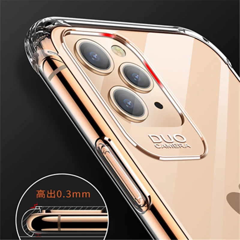 Полная защита анти-желтый прозрачный ТПУ чехол для Iphone 11 Pro Max Xs X Xr 6 6s 7 8 Plus задняя