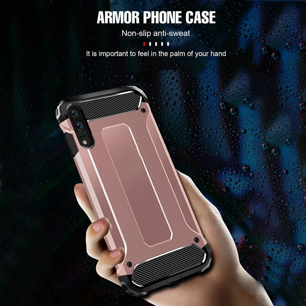 LAPOPNUT Hybrid Armor Hard Phone Case for HUAWEI P30 Lite Nova 4e P20 Pro Durable Silicone PC Shockproof Slim Bumper Back Cover | Мобильные