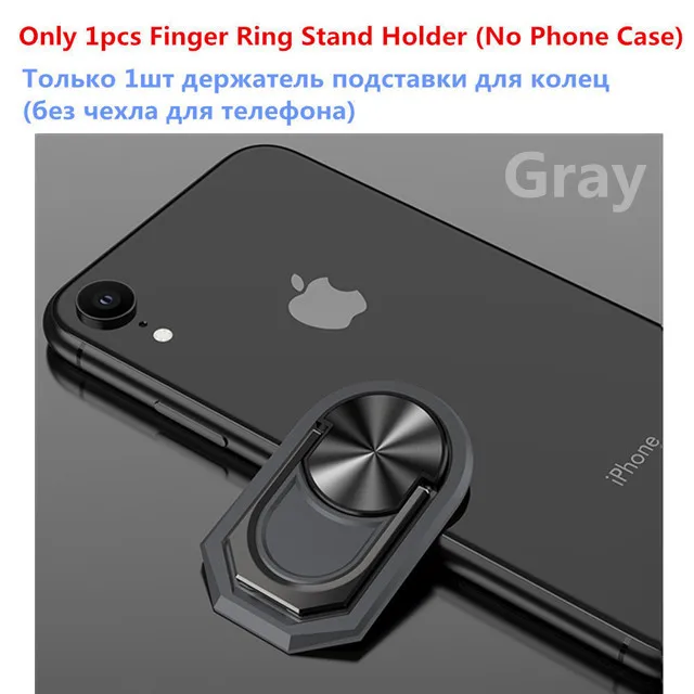 Ring Holder-Gray Мягкий резиновый Гибридный PC противоударный чехол со слотом для карт для samsung Galaxy S10e S10 S9 S8 Plus S7 Edge A8 Plus чехол Funda - Цвет: Ring Holder-Gray